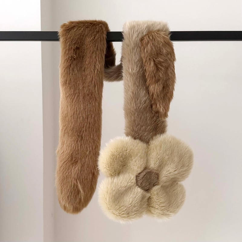 WANDMEE エコファー フラワーマフラー FLOWER FUR STOLE WANDMEE_FLOWER FUR STOLE | 2e CHESTS