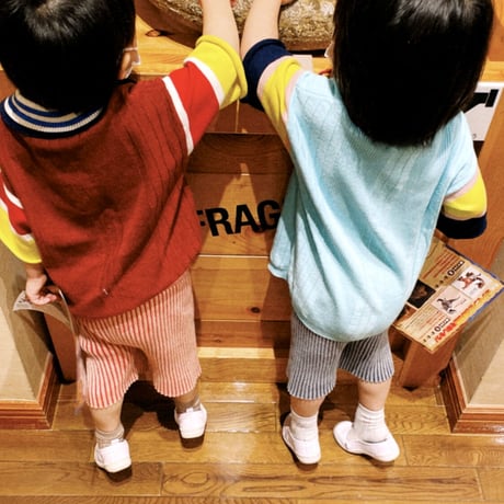 LIGNE NOIRE ENFANTS_ POLO (Light Blue/Red) / 6years