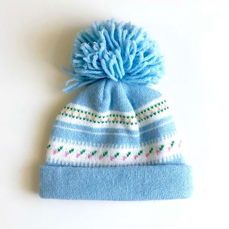 flower knitting hat (dead stock)