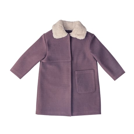 Eshvikids_FOX FUR COAT (BURGUNDY/GREEN) / 3,4,5,6years