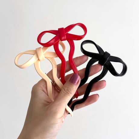 CHUNKS_Bow Hairpin (Cherry)