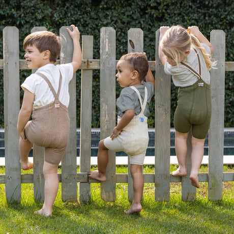 SILLY Silas Shorty Tights Collection_Olive Striped