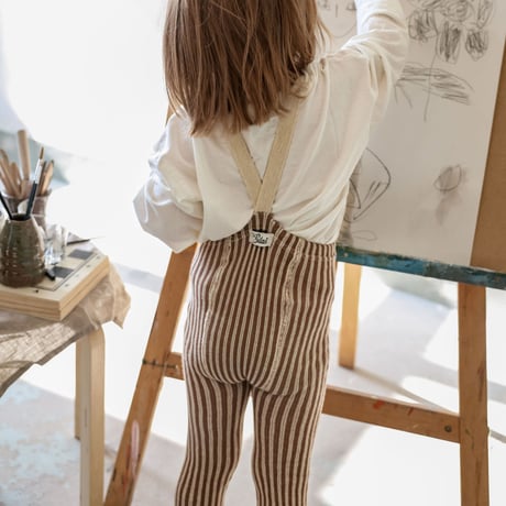 SILLY Silas Footless Collection_Granola×Cream Striped