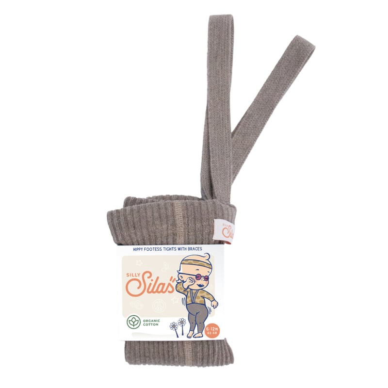 ほに　Silly Silas フットレス　1-2y Silly Silas I Roomy tights with braces I Peanut Blend