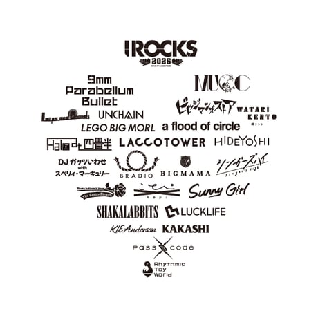 I ROCKS2026 LOGO Tシャツ ホワイト