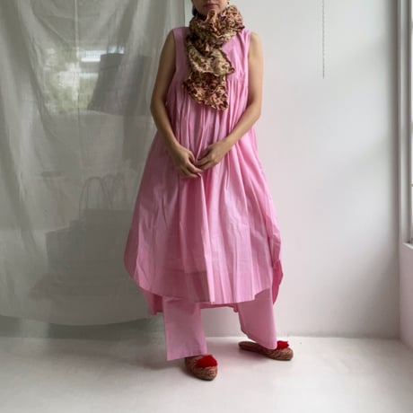 #100 Khadi Printed Stole (Nerium-Pink)