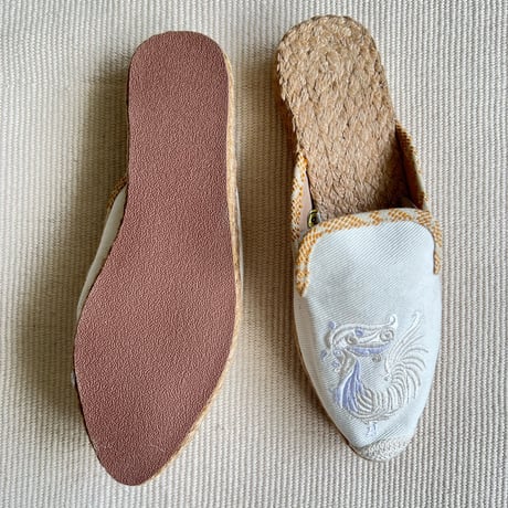 Abaca Sandal "Bird" (White)