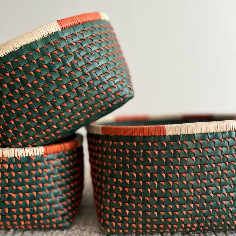 8mm Kottan Open Basket 3sizes (Green Orange) |