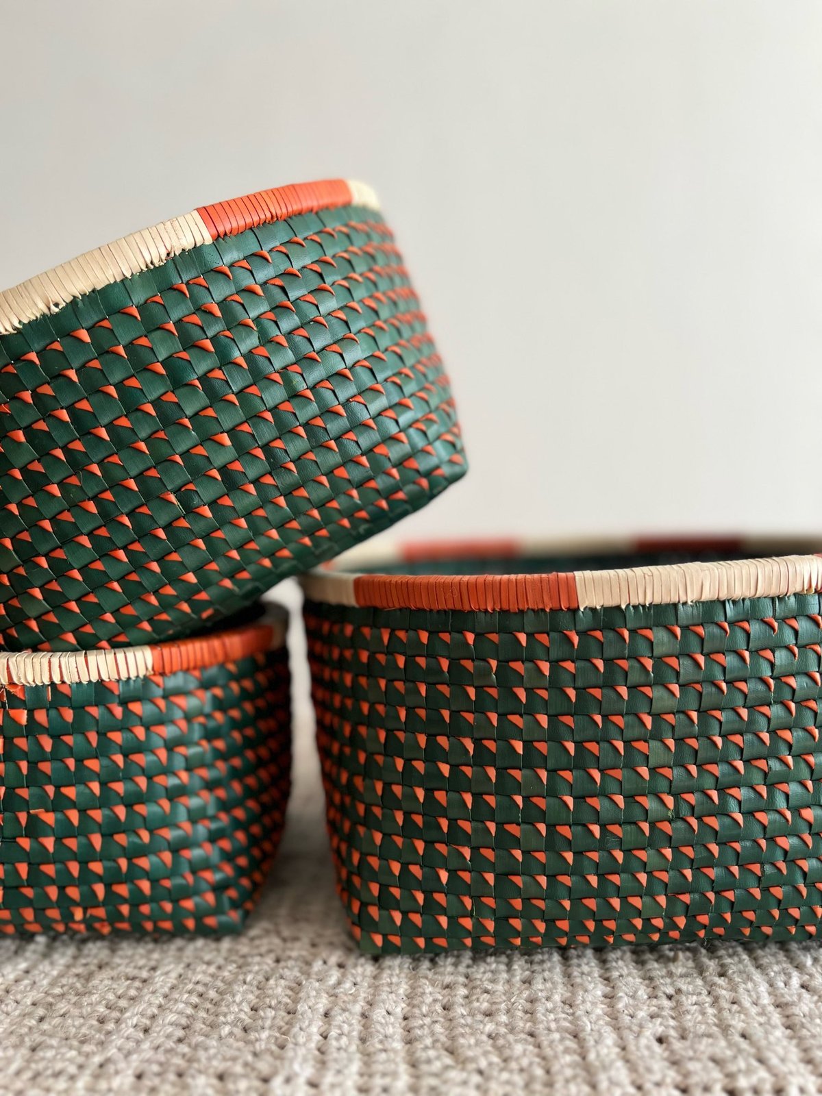 8mm Kottan Open Basket 3sizes (Green Orange) |