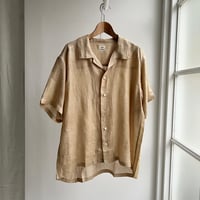 Silk Plaid Bowler Shirts Regular (Beige)