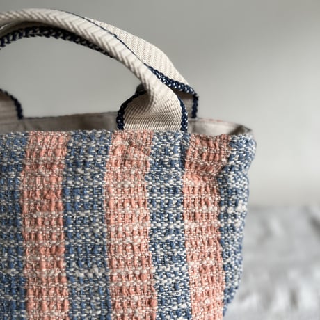 Gara-bou × Canvas Small Tote (Pink Stripe)