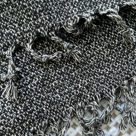 Silk Cotton Tweed Throw #Monochrome 2sizes