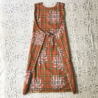 Plaid Printed Apron Dress (Red)