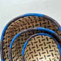 Othai Olai Open Basket 3sizes (Natural Blue)