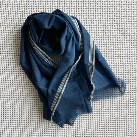 #150 Khadi Indigo Stole