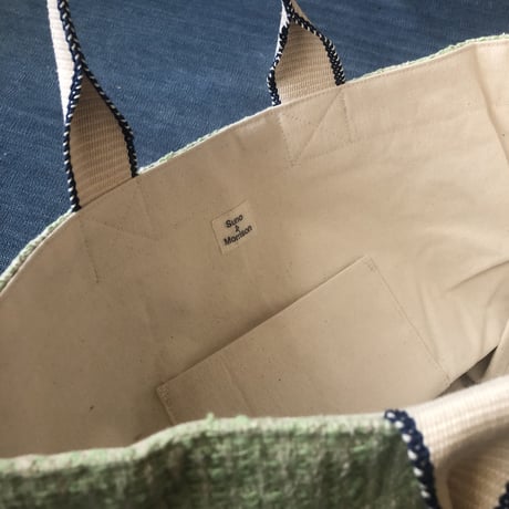 Gara-bou × Canvas Large Tote (Light green)
