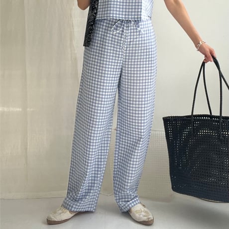 Hand Woven Cotton Pant (Gingham)