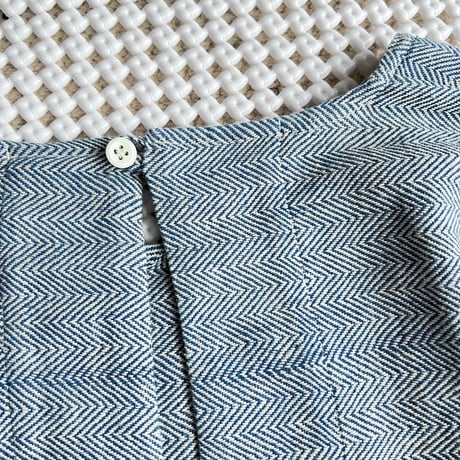 Organic Khadi Coverall Apron (Herringbone Indigo)