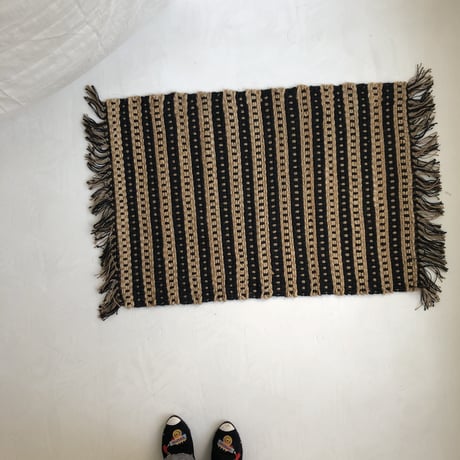 Jute Square Patterned Rug 100x140