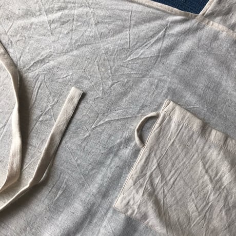 Organic Khadi Full Apron (Indigo Selvedge)