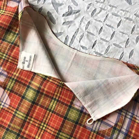Plaid Printed Apron Dress (Red)