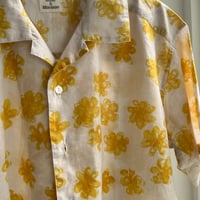 #100 Khadi Printed Bowler Shirts Regular (Badala - Yellow)