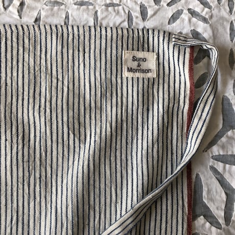 Organic Khadi Kid's Full Apron ( Indigo Selvedge / Indigo Hickory / Charcoal Pin Stripe )