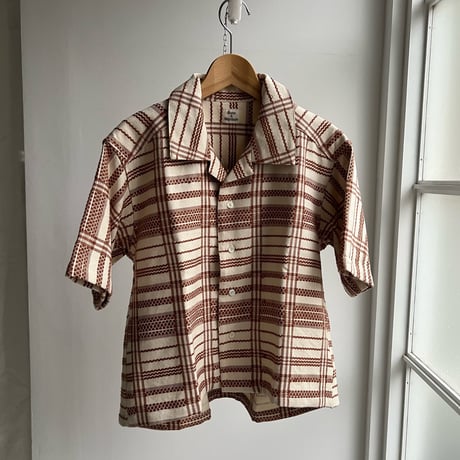 スノアンドモリソン　Silk Plaid Bowler Shirts ベージュ fit=scale-down,w=1200