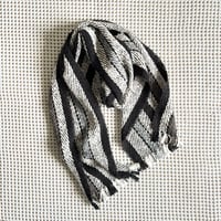 Gara-bou Muffler Stole Kabe 22×190cm (Twill Stripe - Black)