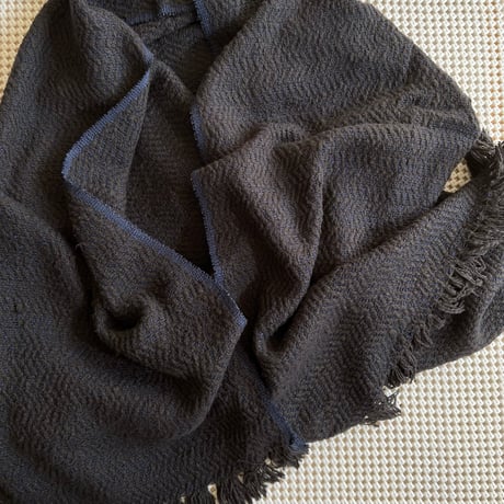 Gara-bou Blanket Stole Kabe 100×200cm (H.B. Charcoal Navy)