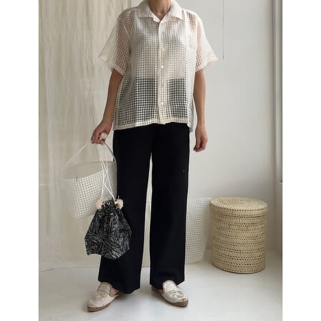 Silk + Viscose Bowler Shirts Regular (Ivory)