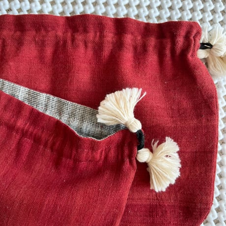 OG Khadi Drawstring Bag (Arizalin Red)