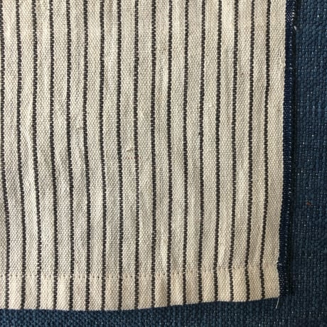 Organic Khadi Full Apron (Charcoal Pin Stripe)