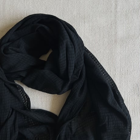 Khadi Natural Dyed Stole (Mud Black)