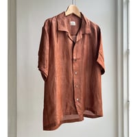 Silk Plaid Bowler Shirts Regular (Brown)
