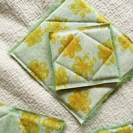 60x5 Printed Cushion Place Mats #Blaoga-Yellow