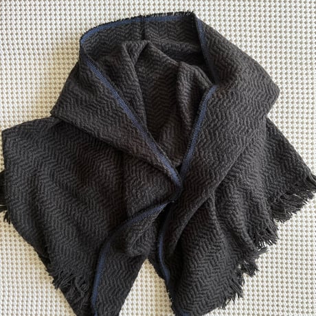 Gara-bou Blanket Stole Kabe 100×200cm (H.B. Charcoal Black)
