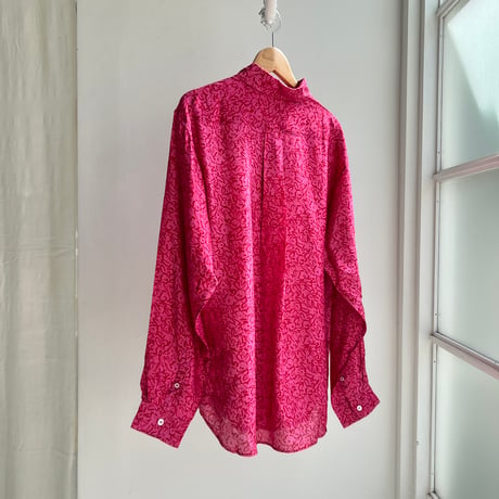 Bamboo Silk Printed Shirts (Pink / 2sizes)