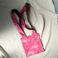 Woven Print Handle Bag (Small - Long)