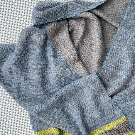 Gara-bou Medium Stole Kabe WS 50×190cm (Double Face - Gray Indigo)