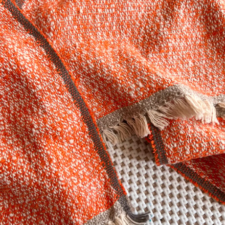 Gara-bou Blanket Stole Kabe 100×190cm (D.F. Orange)