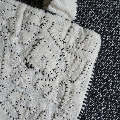 Katab Bag (Ivory + Black Stitch)