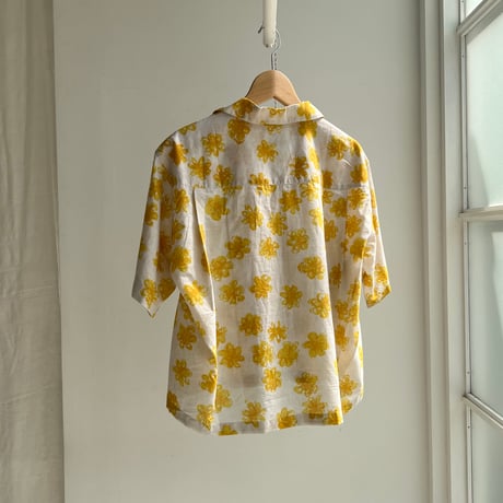 #100 Khadi Printed Bowler Shirts Regular (Badala - Yellow)