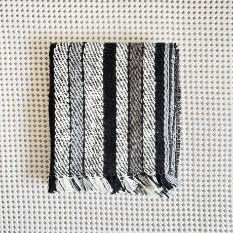 Gara-bou Medium Stole Kabe 50×190cm (Twill Stripe - Black)