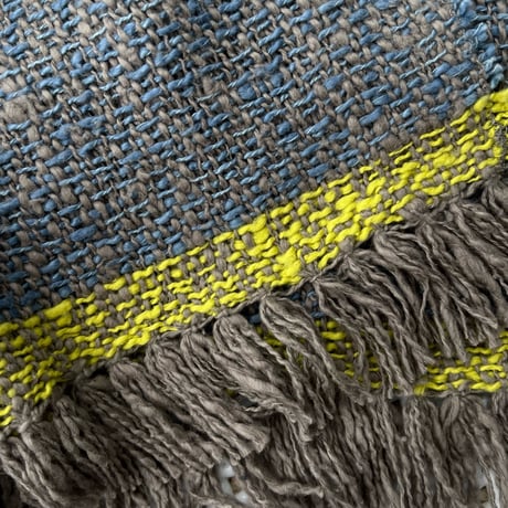 Gara-bou Medium Stole Kabe WS 50×190cm (Double Face - Gray Indigo)