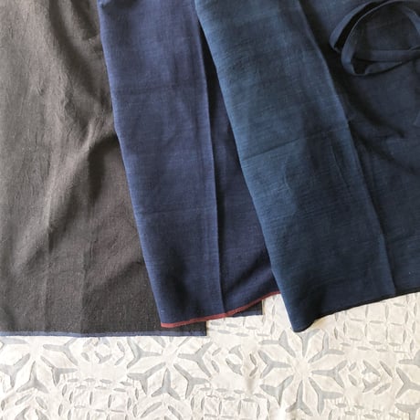 Organic Khadi Kid's Full Apron ( Indigo / Charcoal )