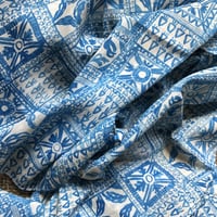 Cotton Silk Printed Stole 105x180 (Block Blue)