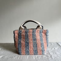 Gara-bou × Canvas Small Tote (Pink Stripe)