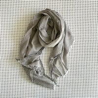 TC Khadi Chambray Stole (Beige Gray)