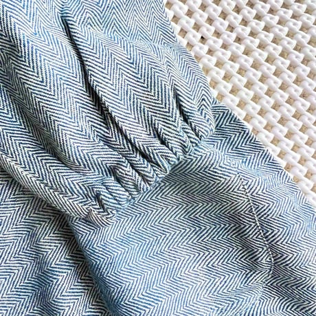 Organic Khadi Coverall Apron (Herringbone Indigo)